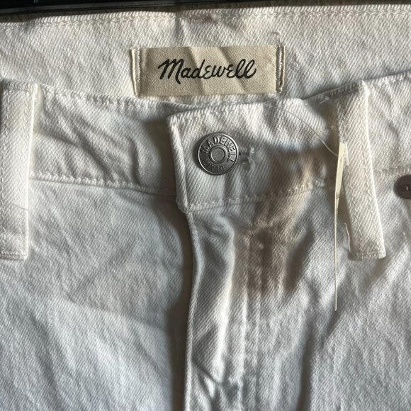 NWT Madewell High-Rise Denim Shorts in Tile White Size 32 - Picture 6 of 13